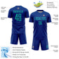 Custom Royal Aqua Sublimation Soccer Uniform Jersey Limited