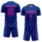 Custom Royal Deep Pink Sublimation Soccer Uniform Jersey Limited
