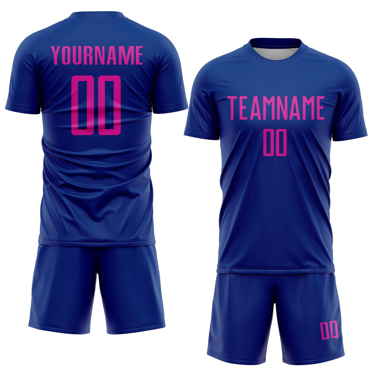 Custom Royal Deep Pink Sublimation Soccer Uniform Jersey Limited