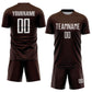 Custom Brown White Sublimation Soccer Uniform Jersey Limited