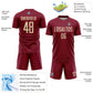 Custom Crimson Cream Sublimation Soccer Uniform Jersey Limited