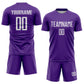 Custom Purple White Sublimation Soccer Uniform Jersey Limited