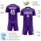 Custom Purple White Sublimation Soccer Uniform Jersey Limited