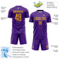Custom Purple Gold Sublimation Soccer Uniform Jersey Limited