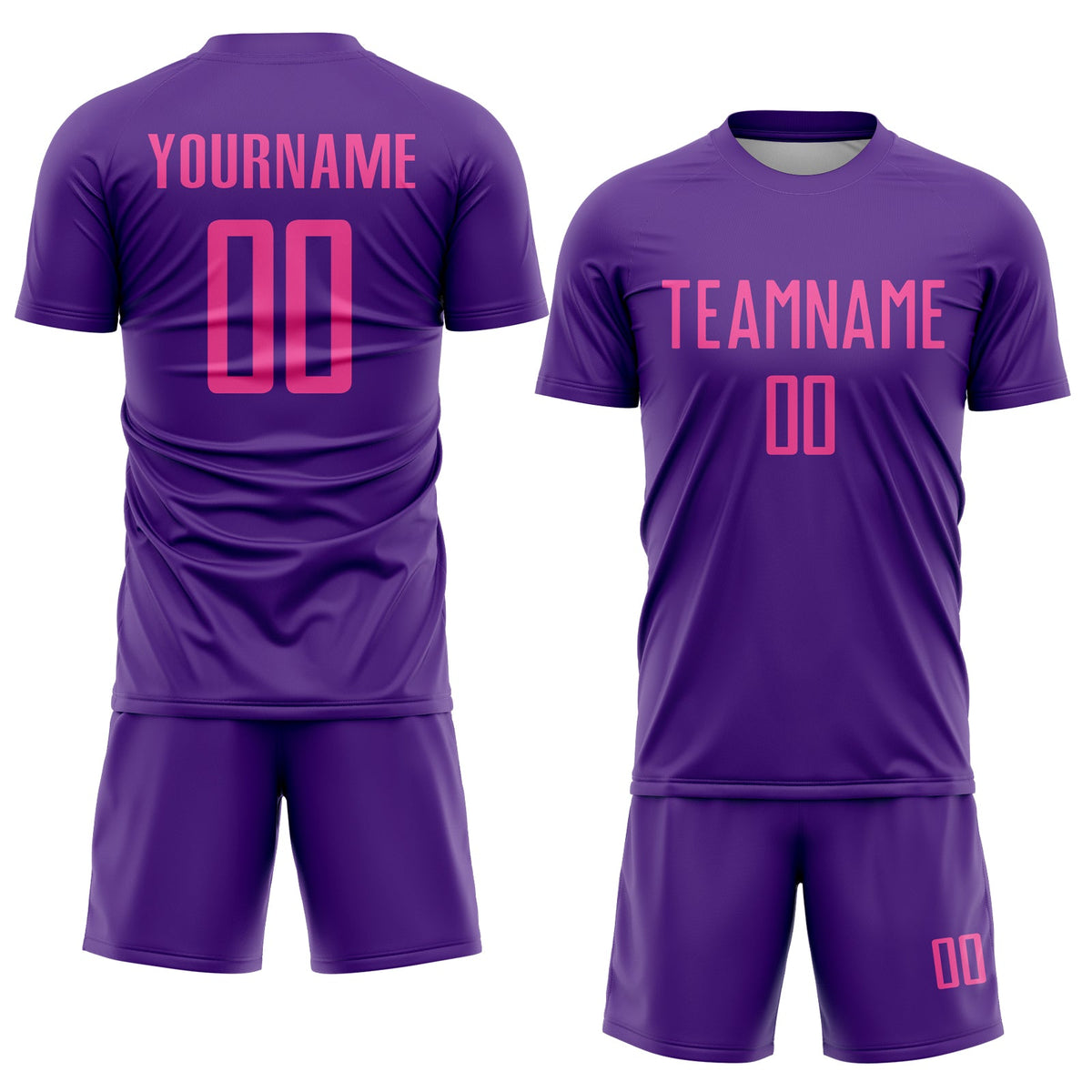 Custom Purple Pink Sublimation Soccer Uniform Jersey Limited