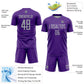 Custom Purple Gray Sublimation Soccer Uniform Jersey Limited