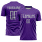 Custom Purple Gray Sublimation Soccer Uniform Jersey