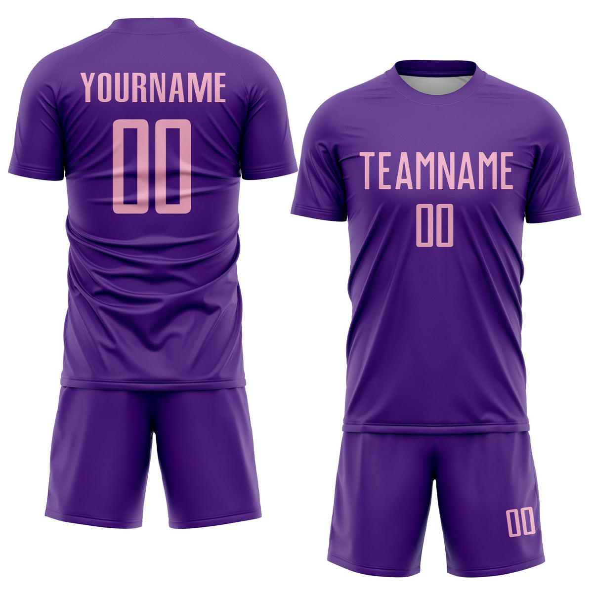 Custom Purple Light Pink Sublimation Soccer Uniform Jersey Limited