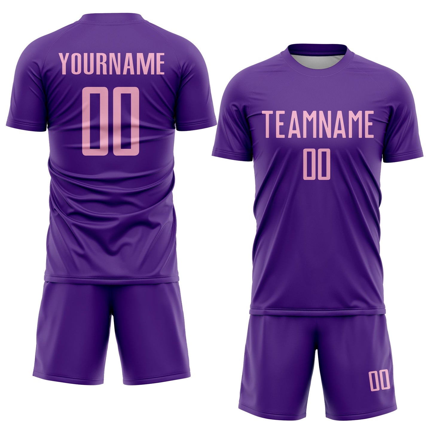 Custom Purple Light Pink Sublimation Soccer Uniform Jersey Limited