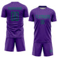 Custom Purple Teal Sublimation Soccer Uniform Jersey Limited