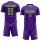 Custom Purple Neon Green Sublimation Soccer Uniform Jersey Limited