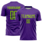 Custom Purple Neon Green Sublimation Soccer Uniform Jersey