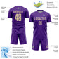 Custom Purple Cream Sublimation Soccer Uniform Jersey Limited