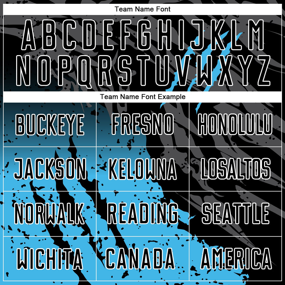 Custom Black Sky Blue-White Gradient Scratch Splash Sublimation Soccer Uniform Jersey Limited