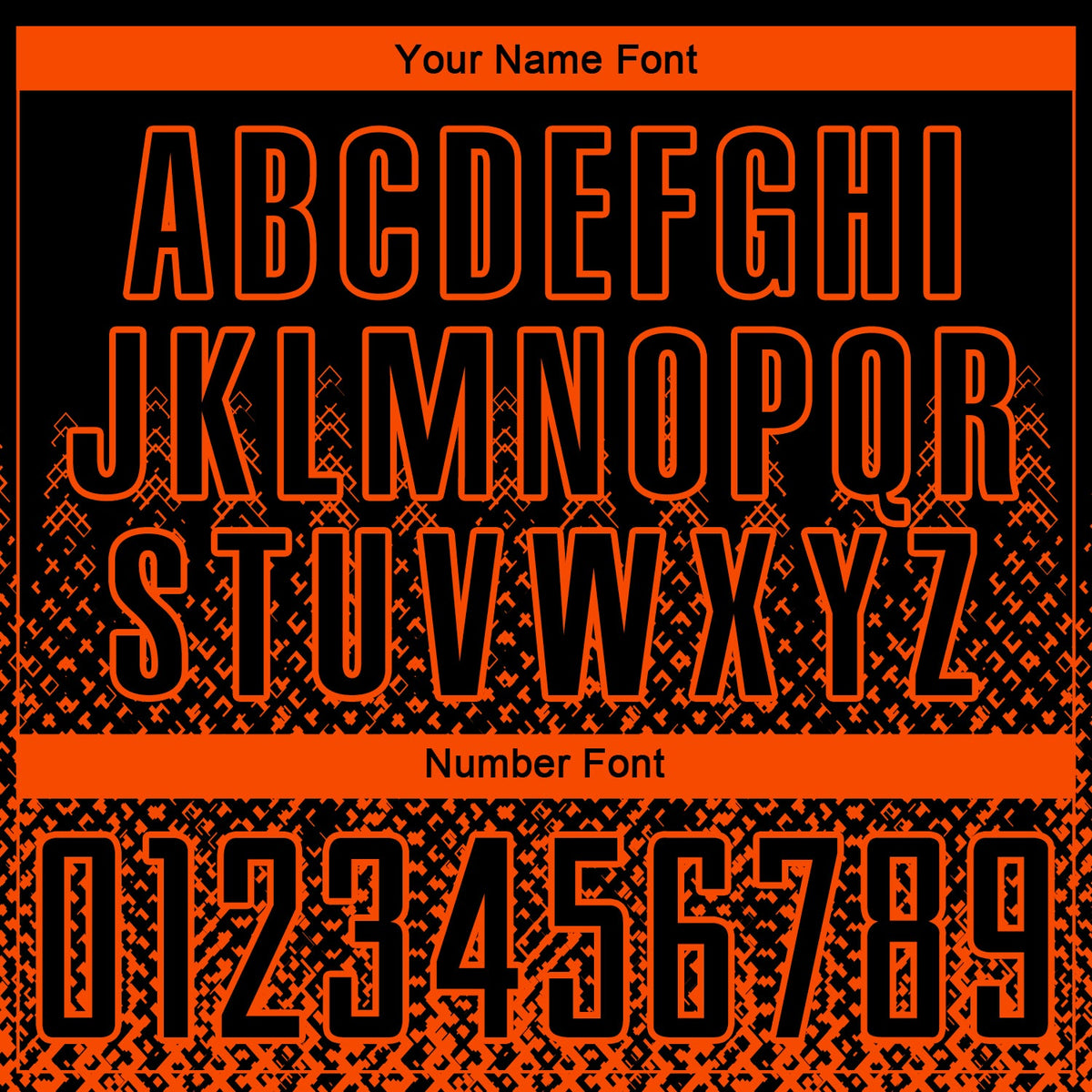 Custom Black Orange Geometric Shape Sublimation Soccer Uniform Jersey Limited