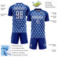 Custom Royal White-Light Blue Geometric Shape Sublimation Soccer Uniform Jersey Limited