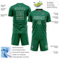 Custom Kelly Green White Waves Shape Sublimation Soccer Uniform Jersey Limited