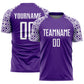 Custom Purple White Geometric Shape Sublimation Soccer Uniform Jersey