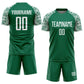 Custom Kelly Green White Geometric Shape Sublimation Soccer Uniform Jersey Limited