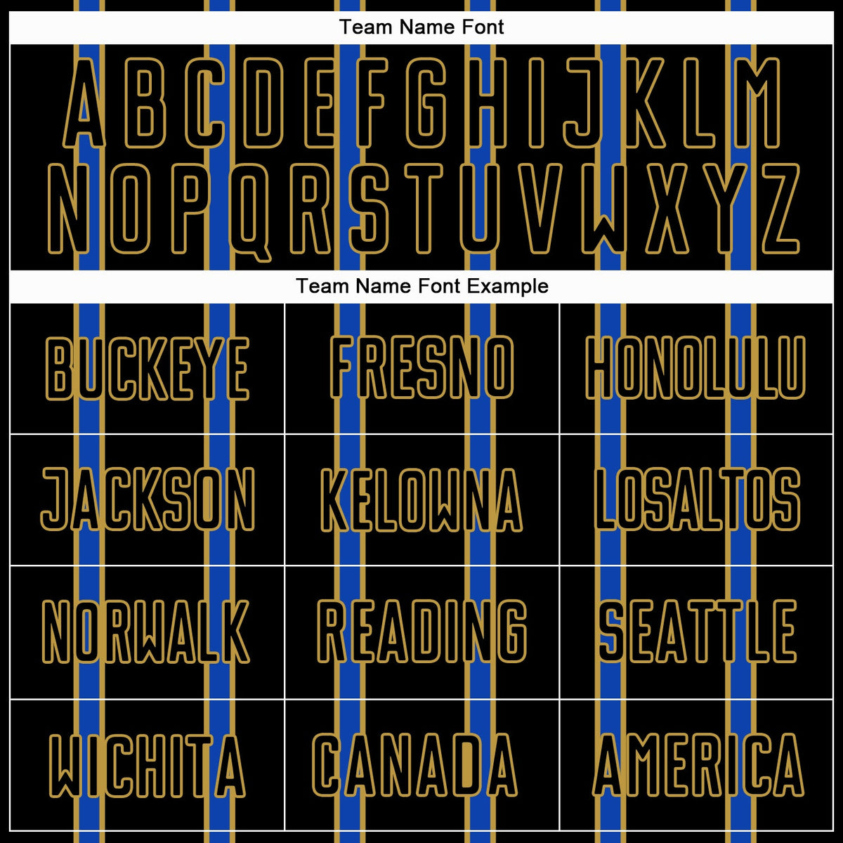 Custom Black Thunder Blue-Old Gold Stripe Line Sublimation Soccer Uniform Jersey Limited