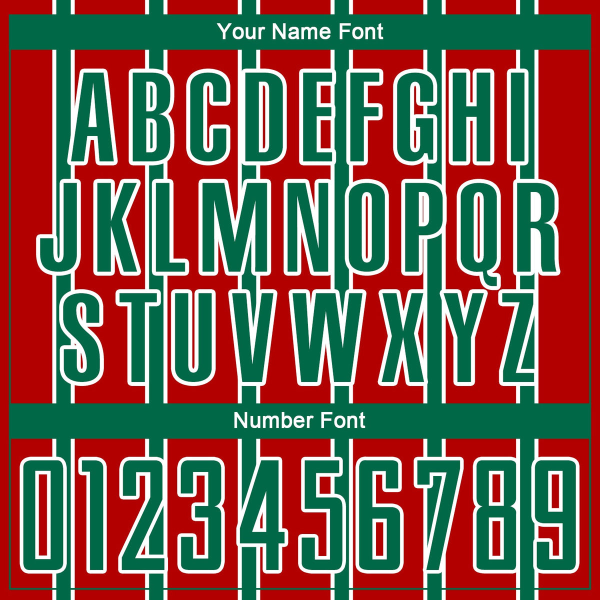 Custom Red Kelly Green-White Stripe Line Sublimation Soccer Uniform Jersey Limited