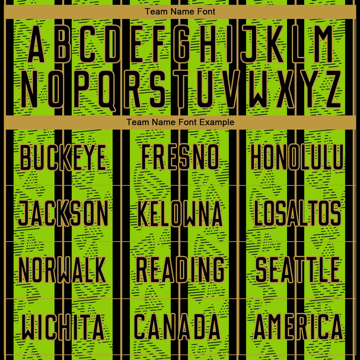 Custom Neon Green Black-Old Gold Stripe Line Sublimation Soccer Uniform Jersey Limited