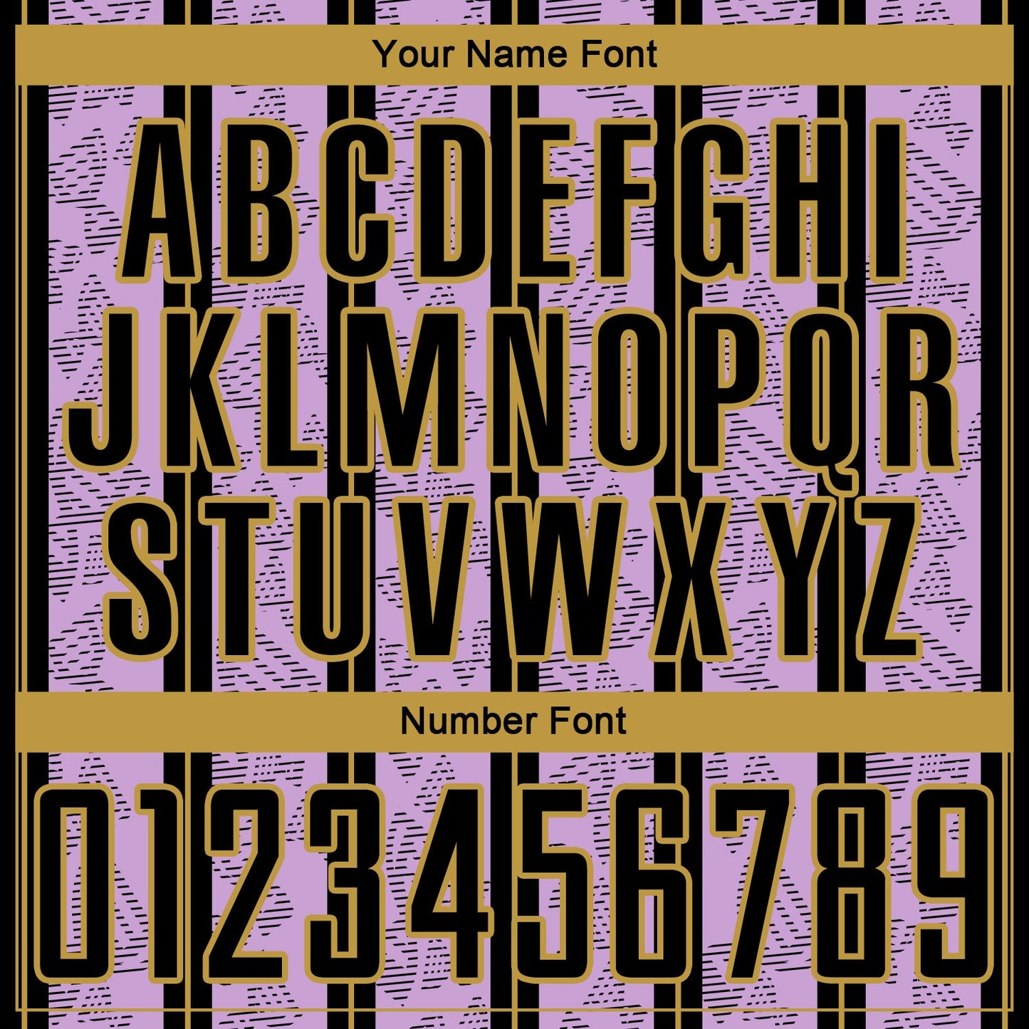 Custom Light Purple Black-Old Gold Stripe Line Sublimation Soccer Uniform Jersey Limited