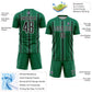 Custom Kelly Green Black-White Stripe Sublimation Soccer Uniform Jersey Limited