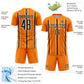 Custom Bay Orange Black-White Stripe Sublimation Soccer Uniform Jersey Limited