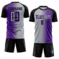 Custom Purple Gray-Black Sublimation Gradient Fashion Soccer Uniform Jersey Limited