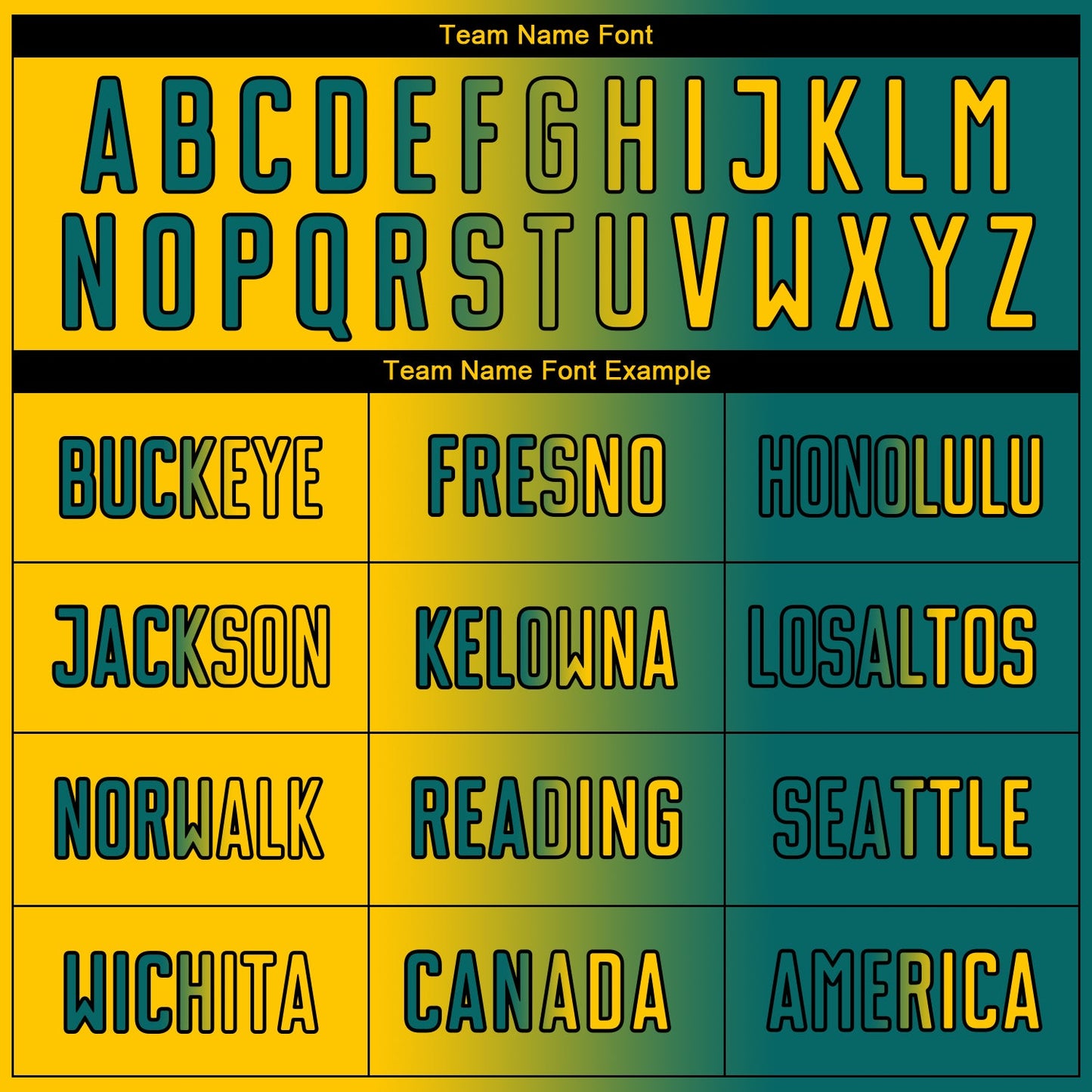 Custom Teal Yellow-Black Sublimation Gradient Fashion Soccer Uniform Jersey Limited