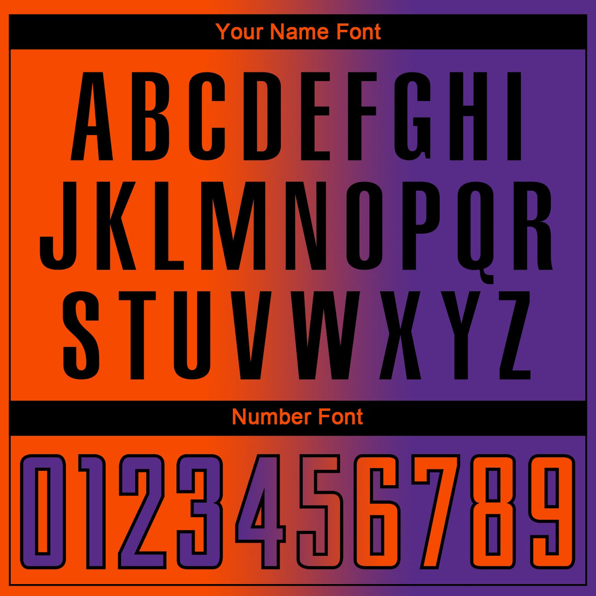 Custom Purple Orange-Black Sublimation Gradient Fashion Soccer Uniform Jersey Limited