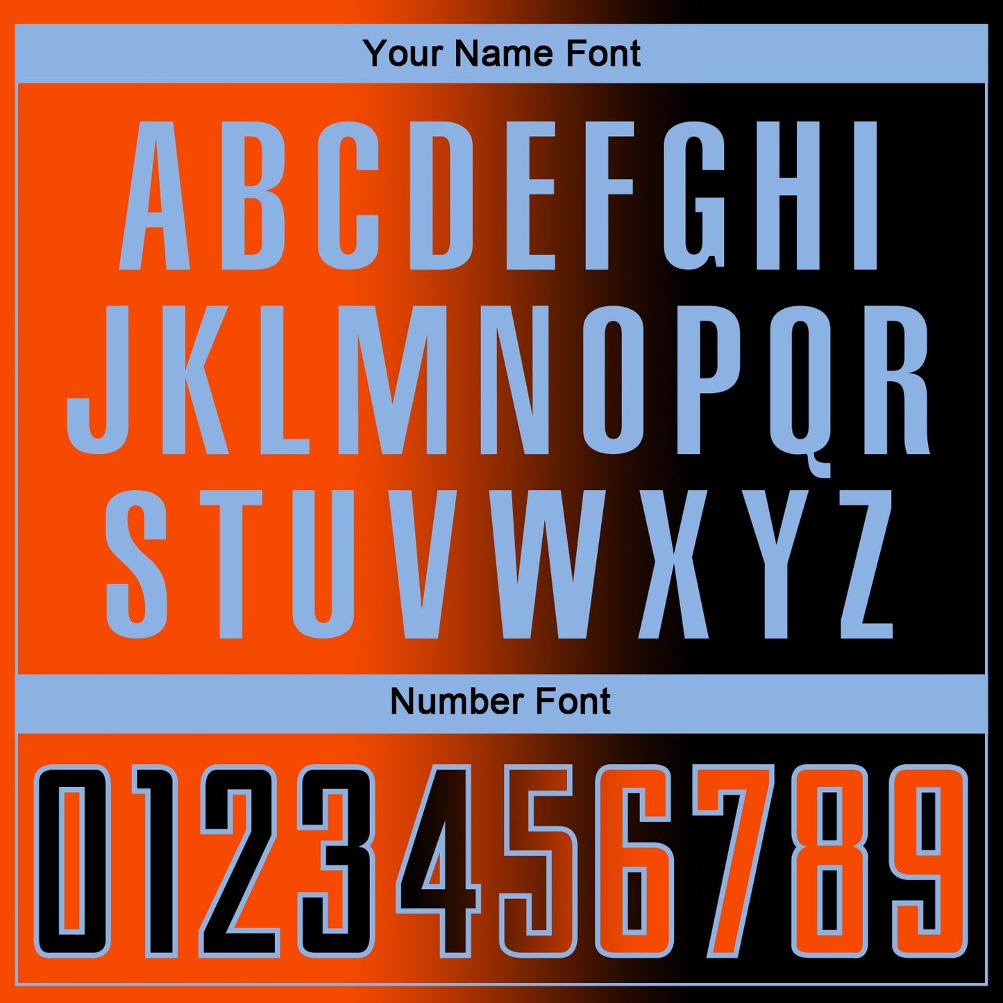 Custom Black Orange-Light Blue Sublimation Gradient Fashion Soccer Uniform Jersey Limited