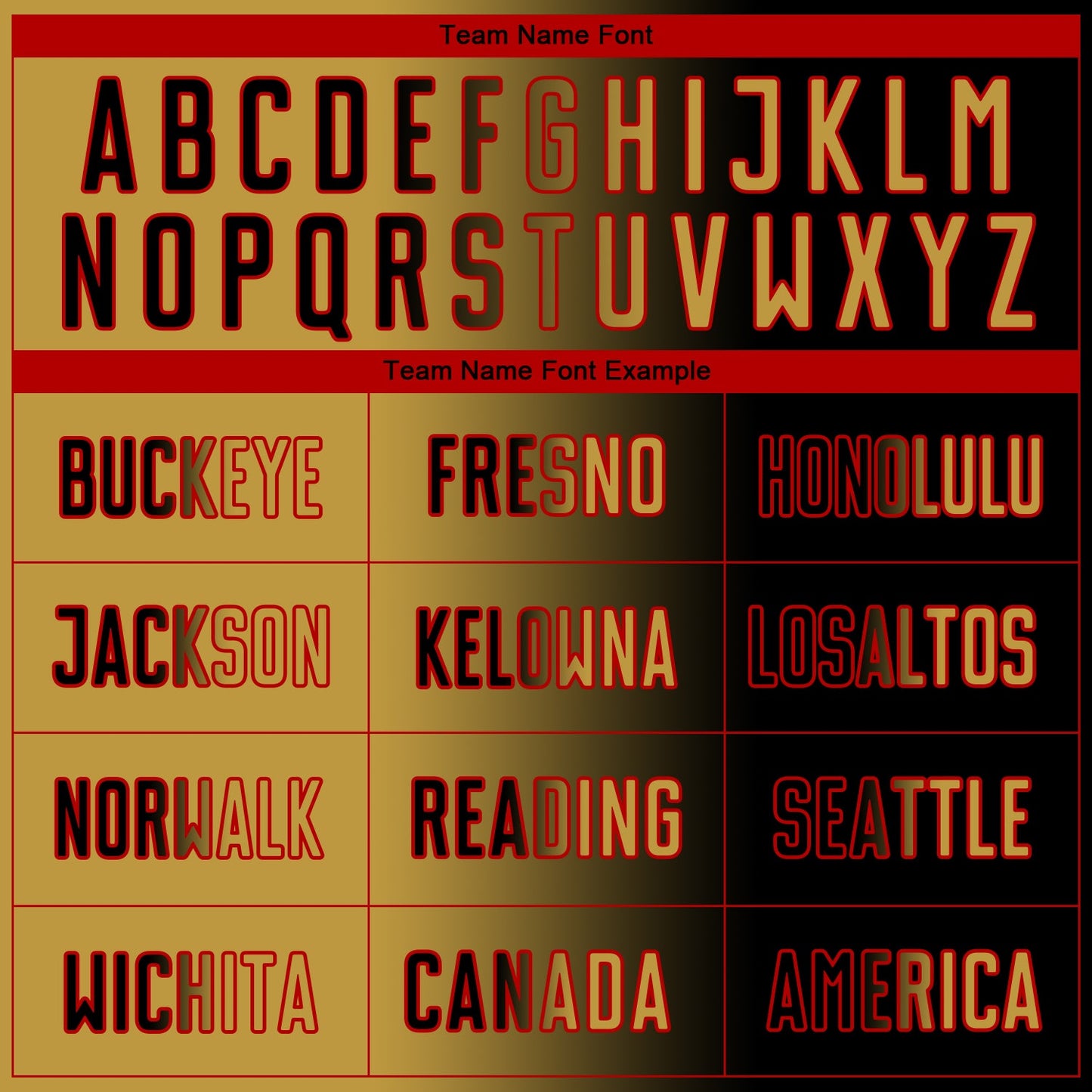 Custom Black Old Gold-Red Sublimation Gradient Fashion Soccer Uniform Jersey Limited