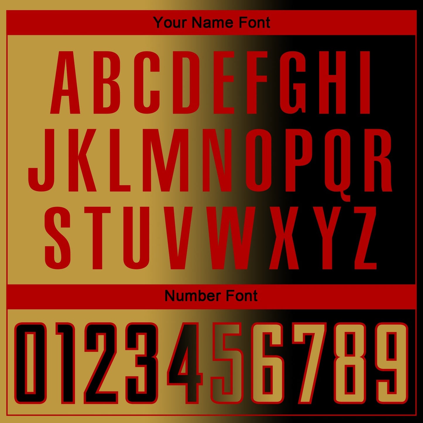 Custom Black Old Gold-Red Sublimation Gradient Fashion Soccer Uniform Jersey Limited