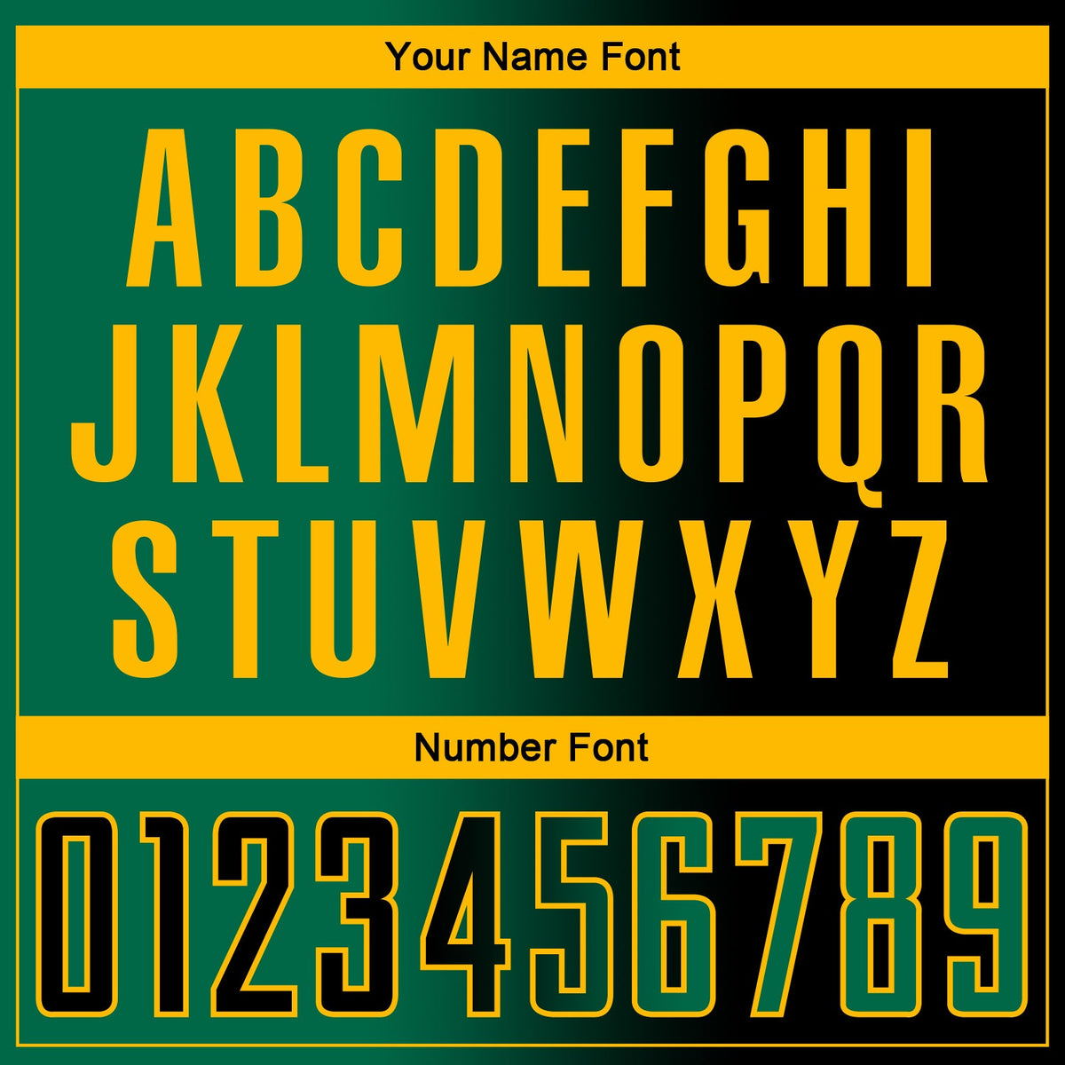 Custom Black Kelly Green-Gold Sublimation Gradient Fashion Soccer Uniform Jersey Limited