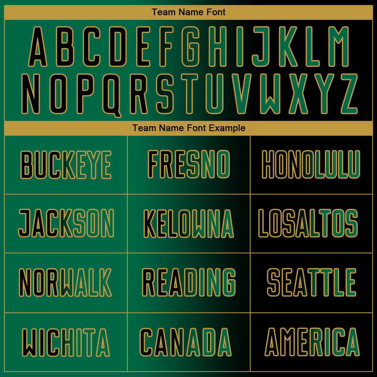 Custom Black Kelly Green-Old Gold Sublimation Gradient Fashion Soccer Uniform Jersey Limited