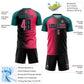 Custom Black Neon Pink-Teal Sublimation Gradient Fashion Soccer Uniform Jersey Limited