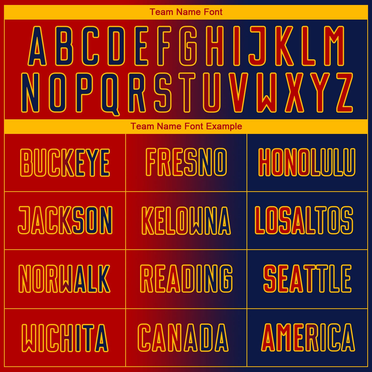 Custom Navy Red-Gold Sublimation Gradient Fashion Soccer Uniform Jersey Limited