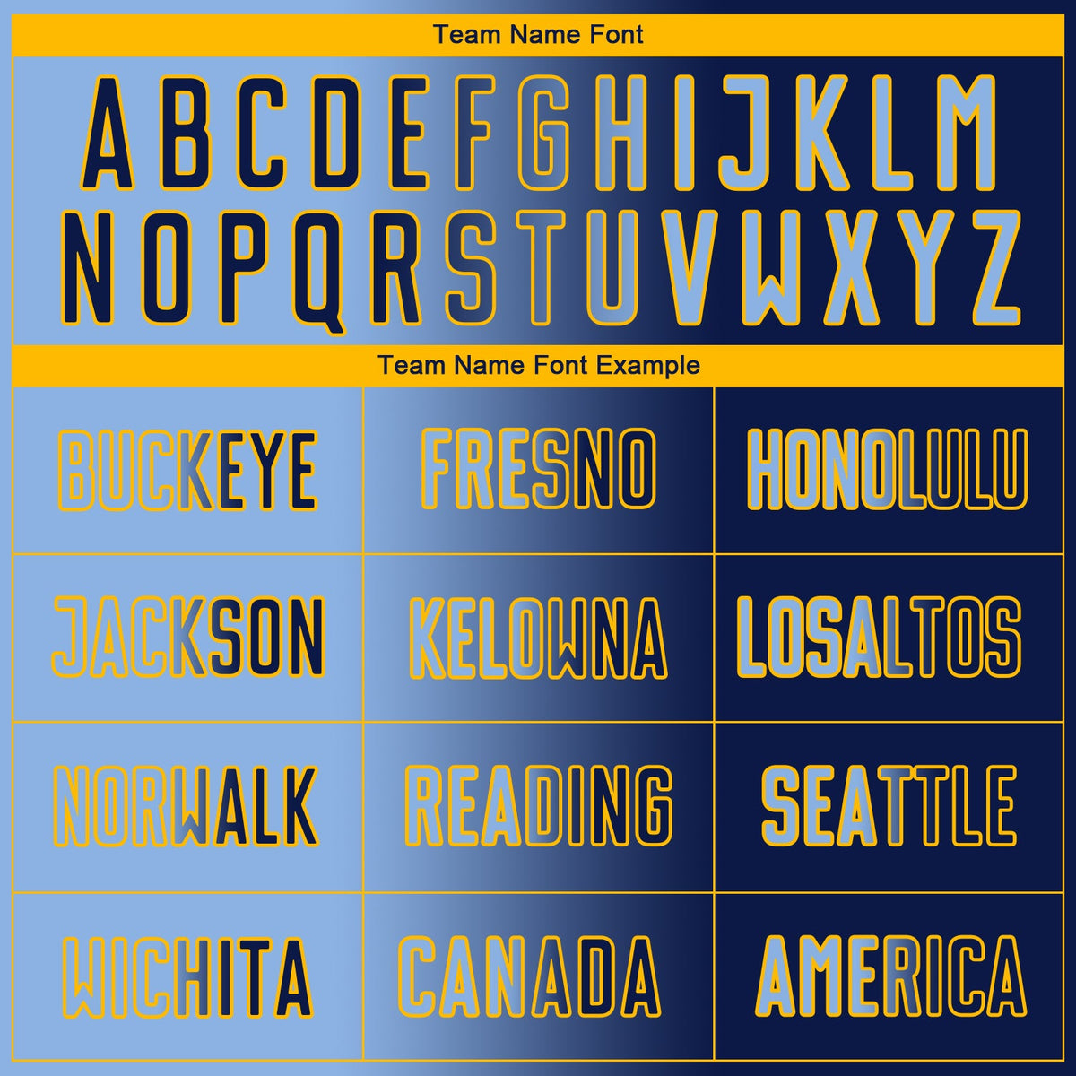 Custom Navy Light Blue-Gold Sublimation Gradient Fashion Soccer Uniform Jersey Limited