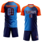 Custom Navy Powder Blue-Orange Sublimation Gradient Fashion Soccer Uniform Jersey Limited