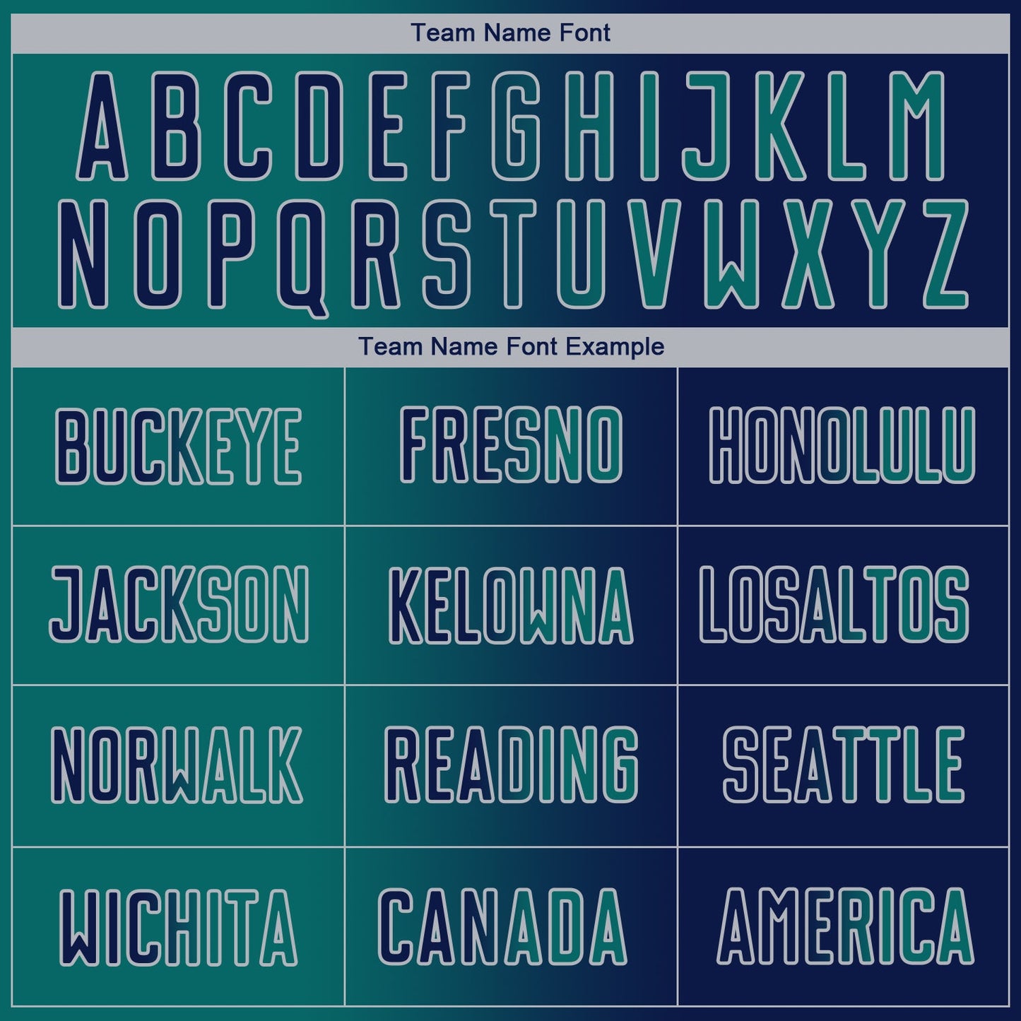 Custom Navy Teal-Gray Sublimation Gradient Fashion Soccer Uniform Jersey Limited