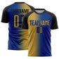 Custom Royal Old Gold-Black Sublimation Gradient Fashion Soccer Uniform Jersey