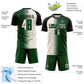 Custom Green Cream-Black Sublimation Gradient Fashion Soccer Uniform Jersey Limited