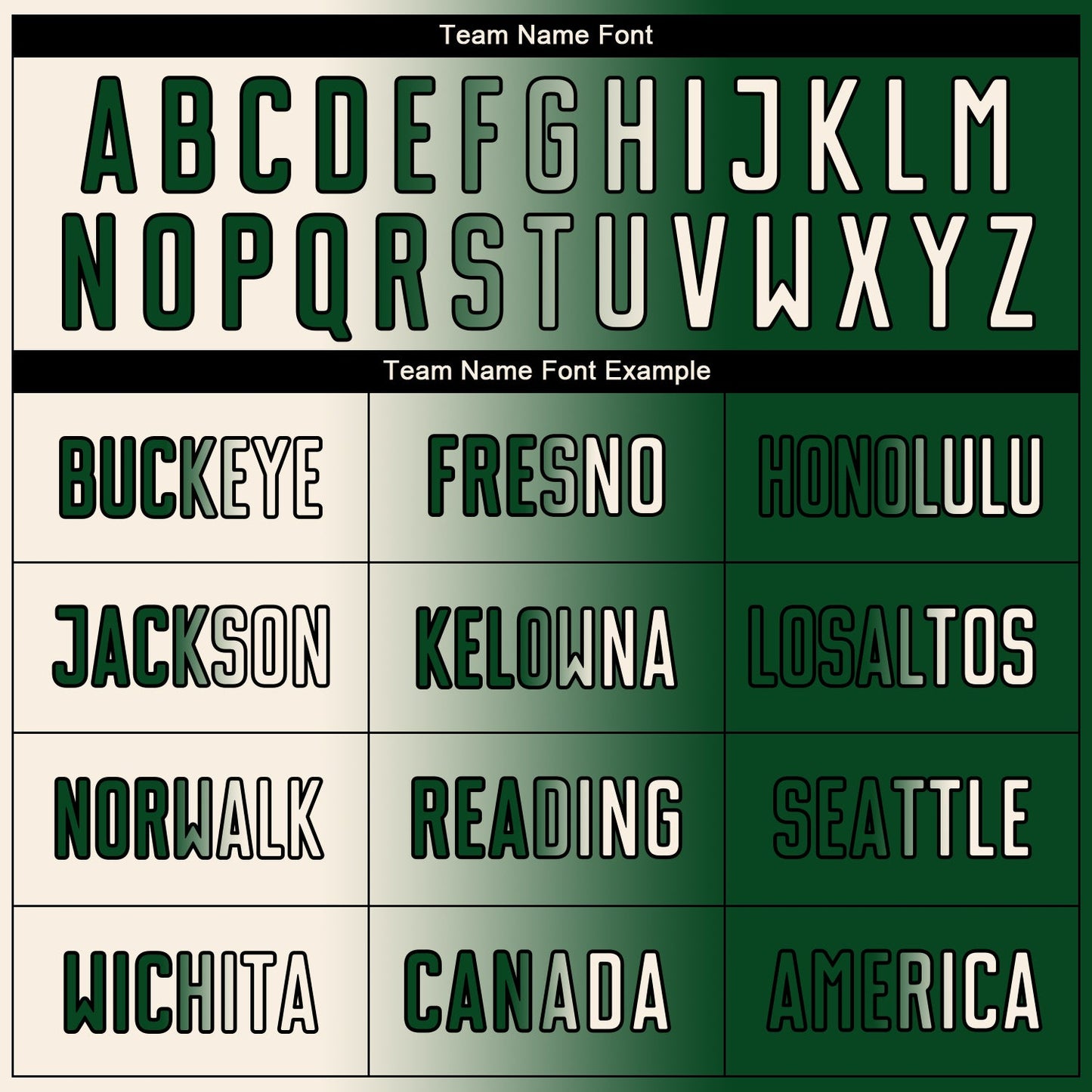 Custom Green Cream-Black Sublimation Gradient Fashion Soccer Uniform Jersey Limited