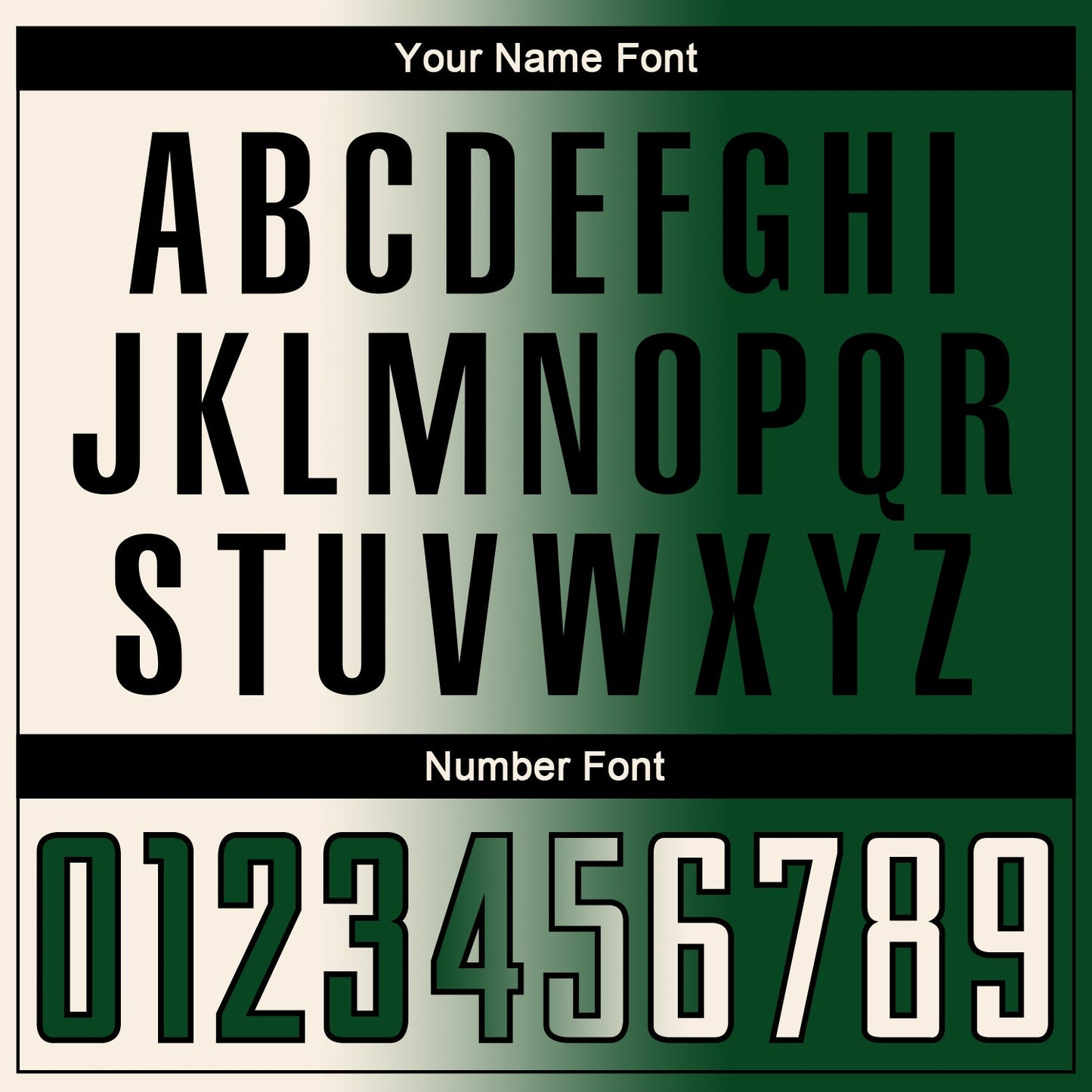 Custom Green Cream-Black Sublimation Gradient Fashion Soccer Uniform Jersey Limited