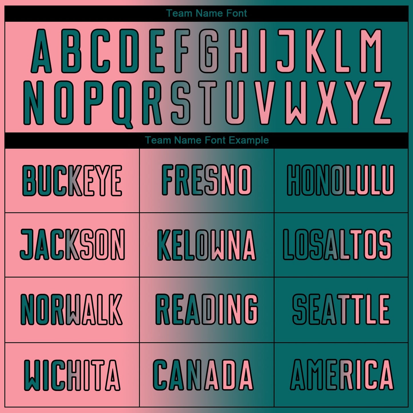 Custom Teal Medium Pink-Black Sublimation Gradient Fashion Soccer Uniform Jersey Limited