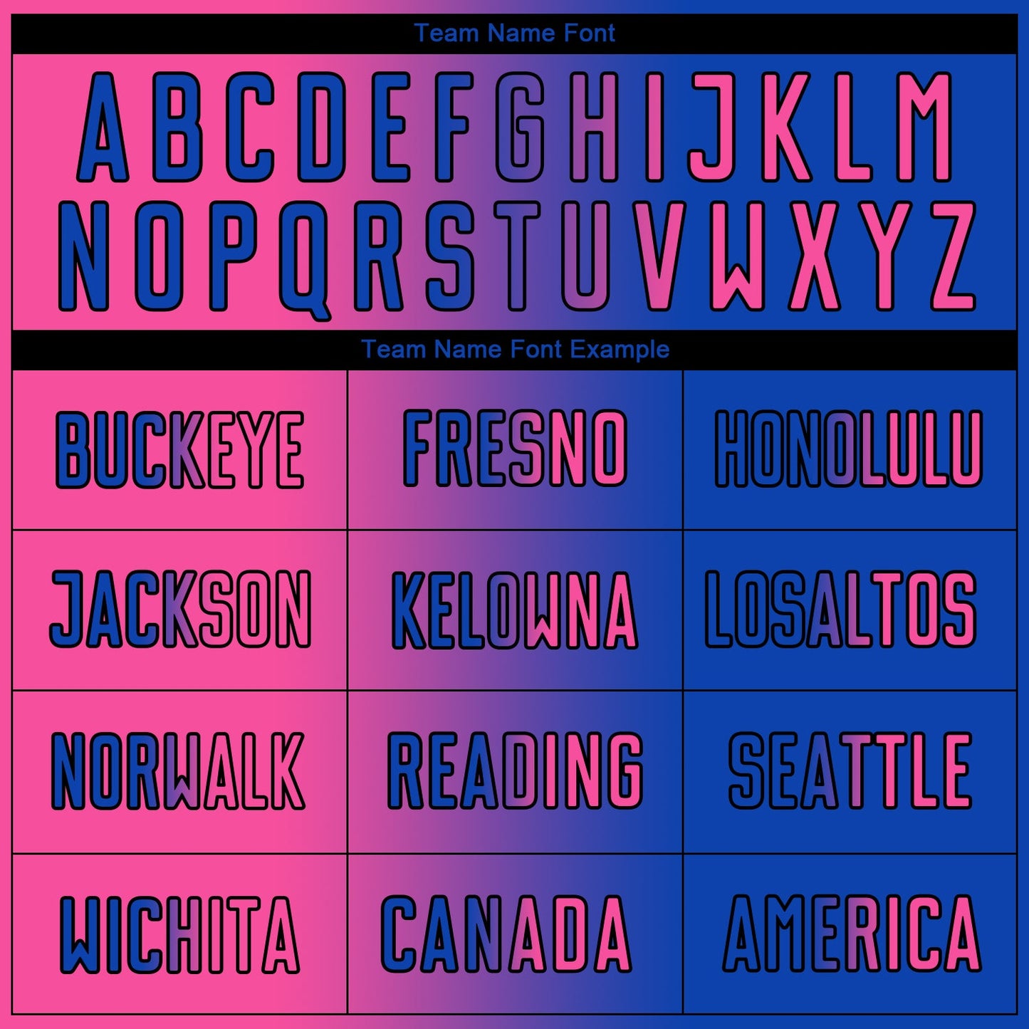 Custom Thunder Blue Pink-Black Sublimation Gradient Fashion Soccer Uniform Jersey Limited