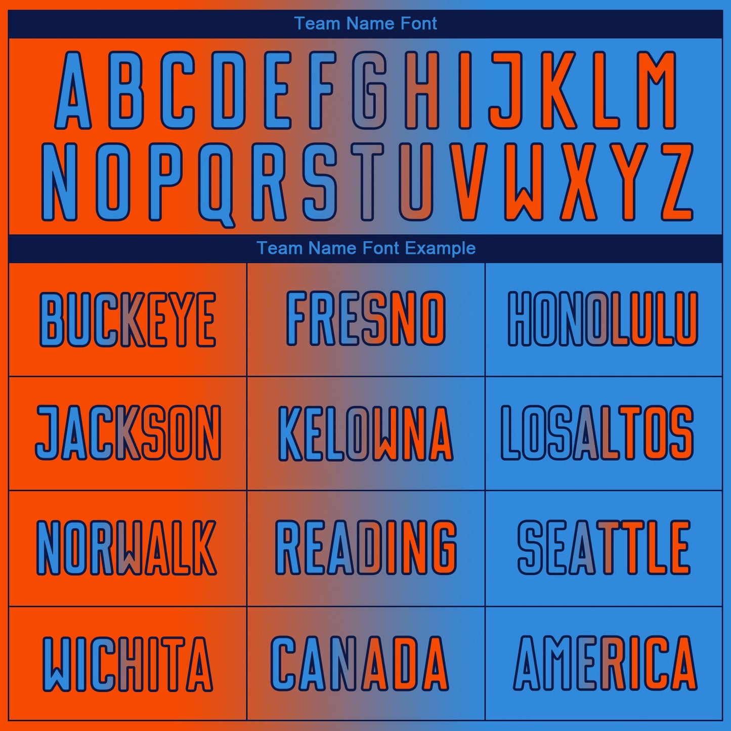 Custom Powder Blue Orange-Navy Sublimation Gradient Fashion Soccer Uniform Jersey Limited