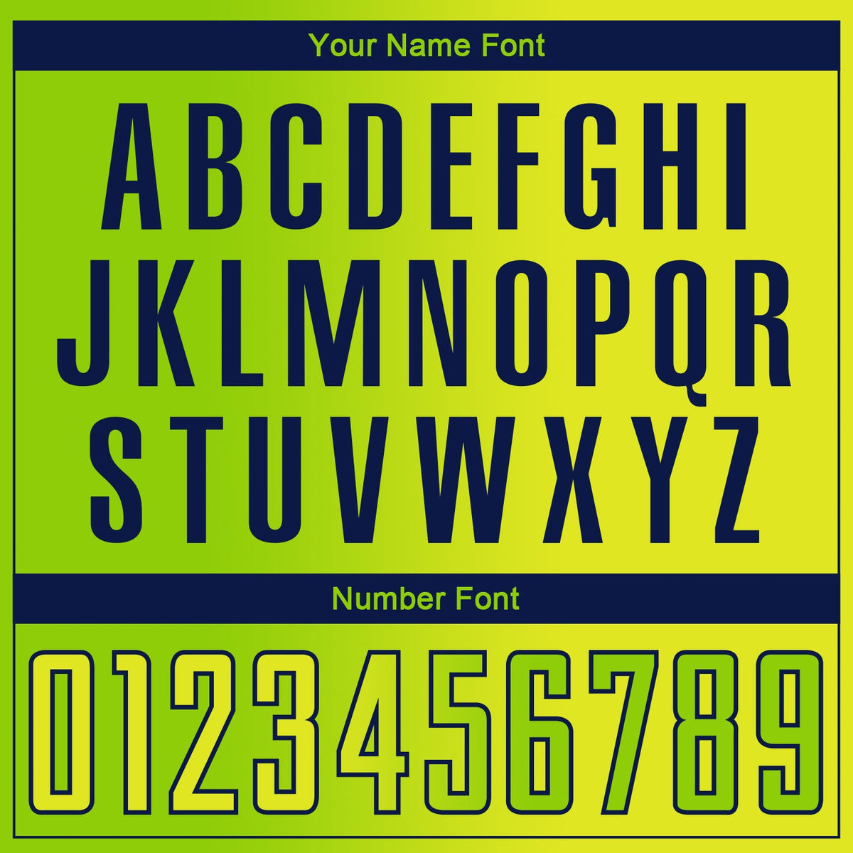 Custom Neon Yellow Neon Green-Navy Sublimation Gradient Fashion Soccer Uniform Jersey Limited